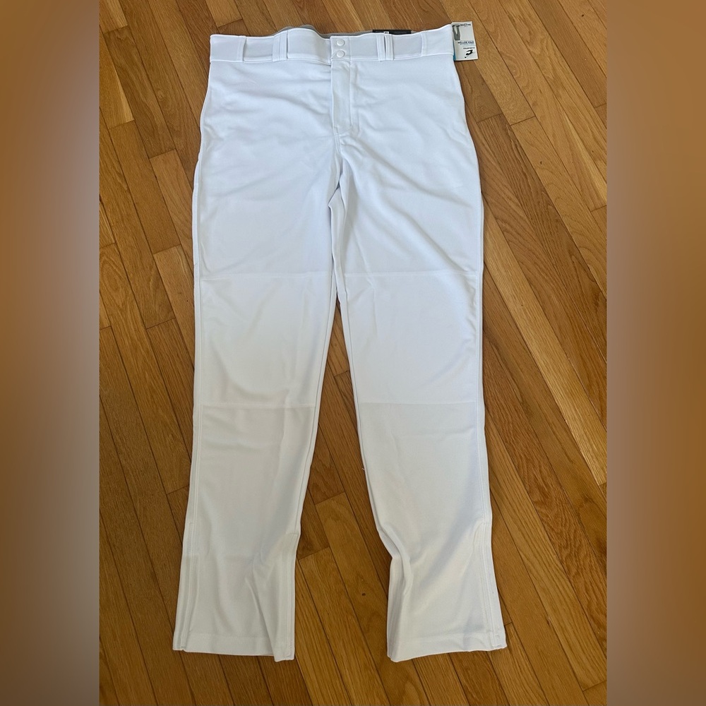 Men's Triple Crown 2.0 Open Bottom White Baseball Pants Size XL